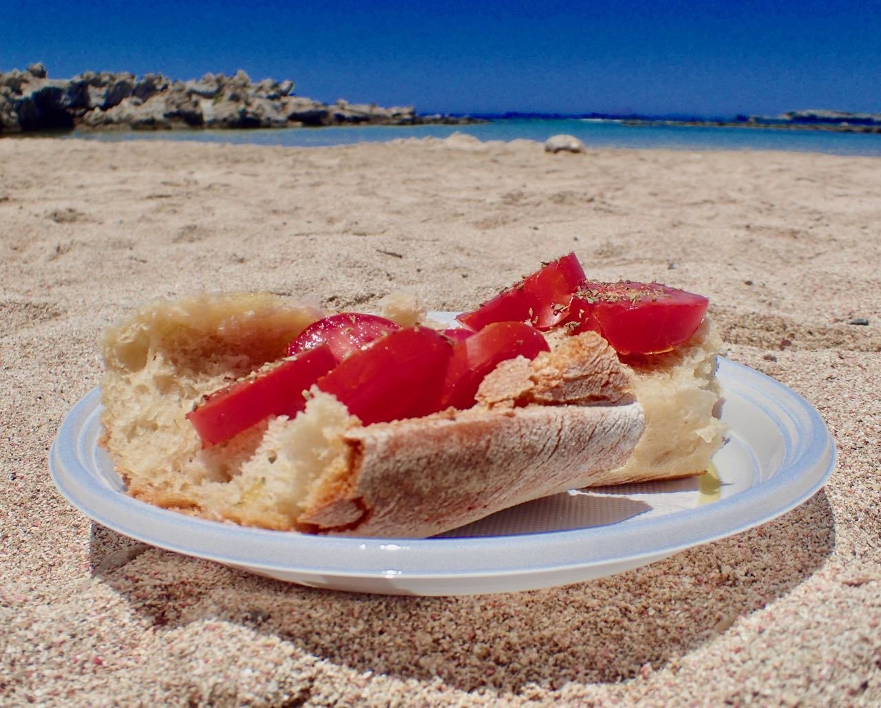 Kissamos beach secret pink lunch