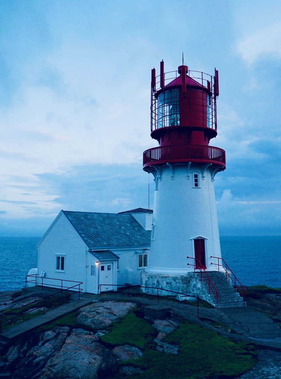 Lindesnes lighthouse blue hour