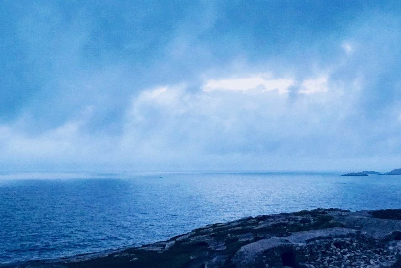 Road trip Norway blue hour Lindesnes