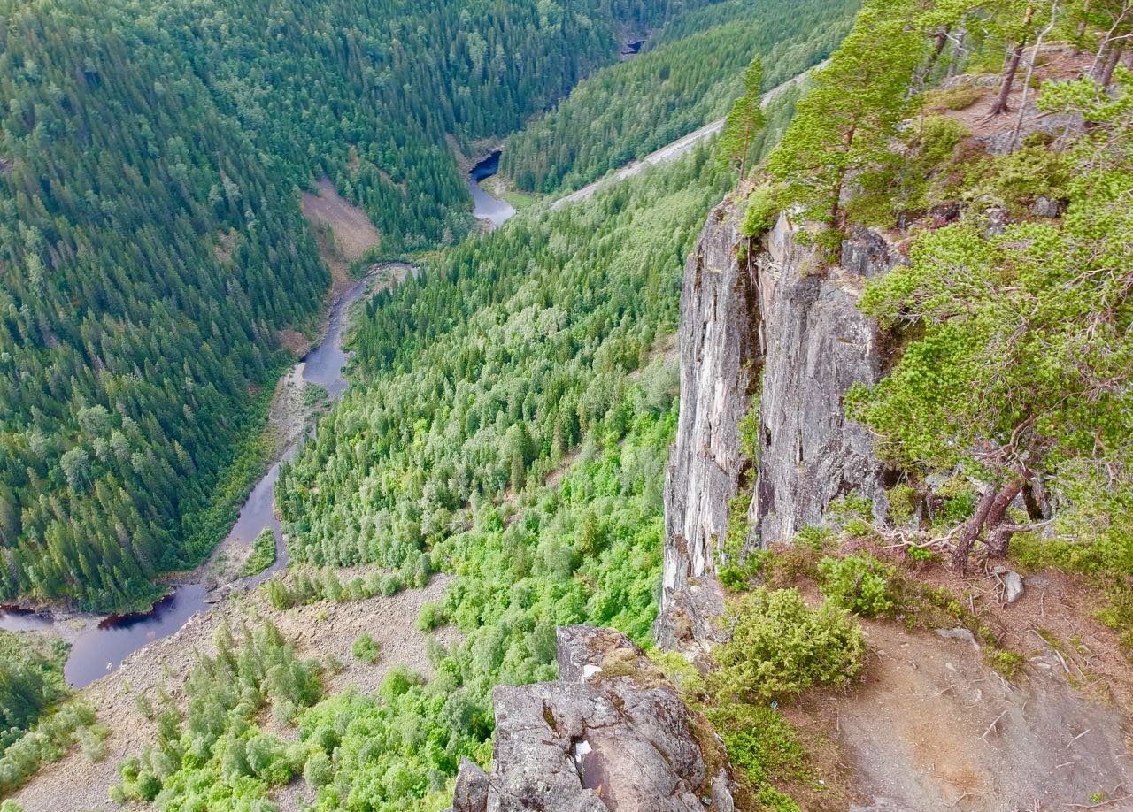 Reiserute bilferie Norge Ravnejuv drone foto