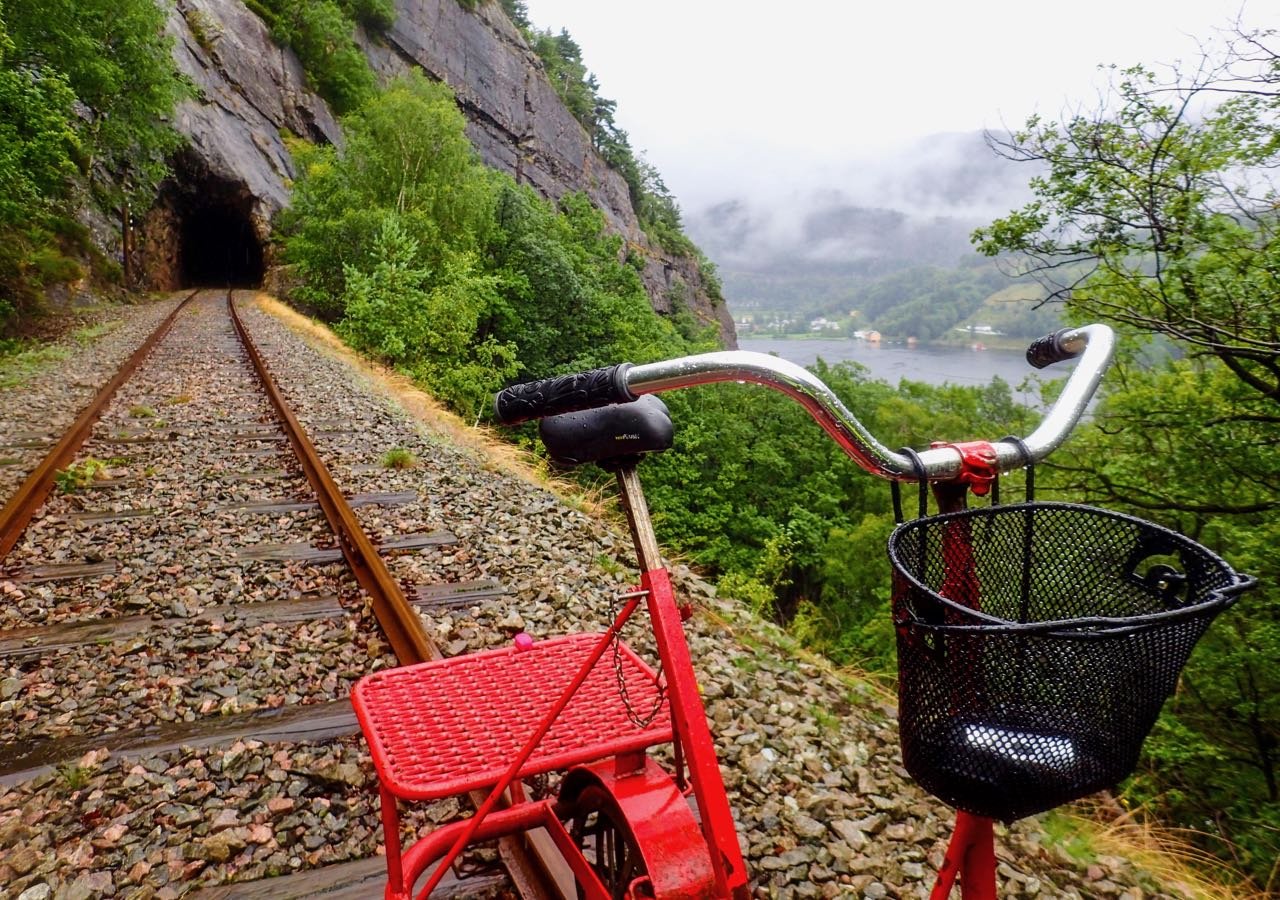 Road trip Norway Flekkefjordbanen rail bike