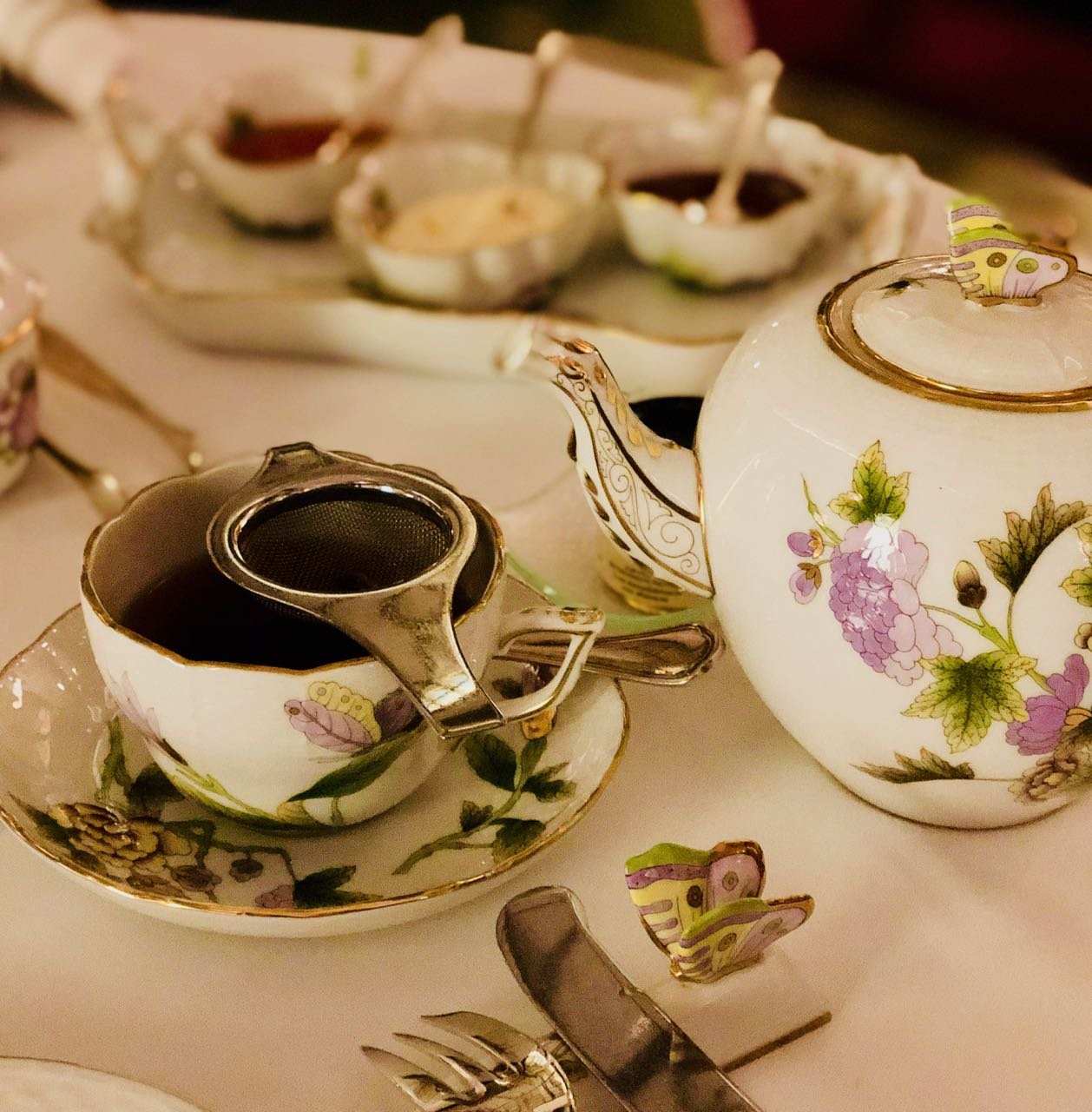 Herend Afternoon Tea Four Seasons Budapest review tea pot