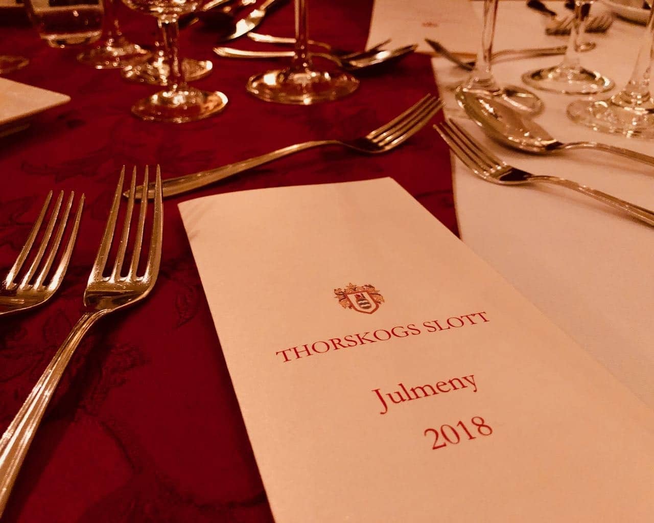 Thorskogs Slott Jul meny middag omtale jul