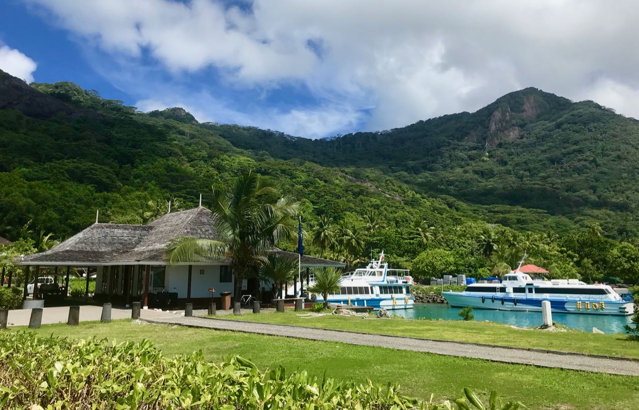 Boat dock Hilton Seychelles Labriz Silhouette Island