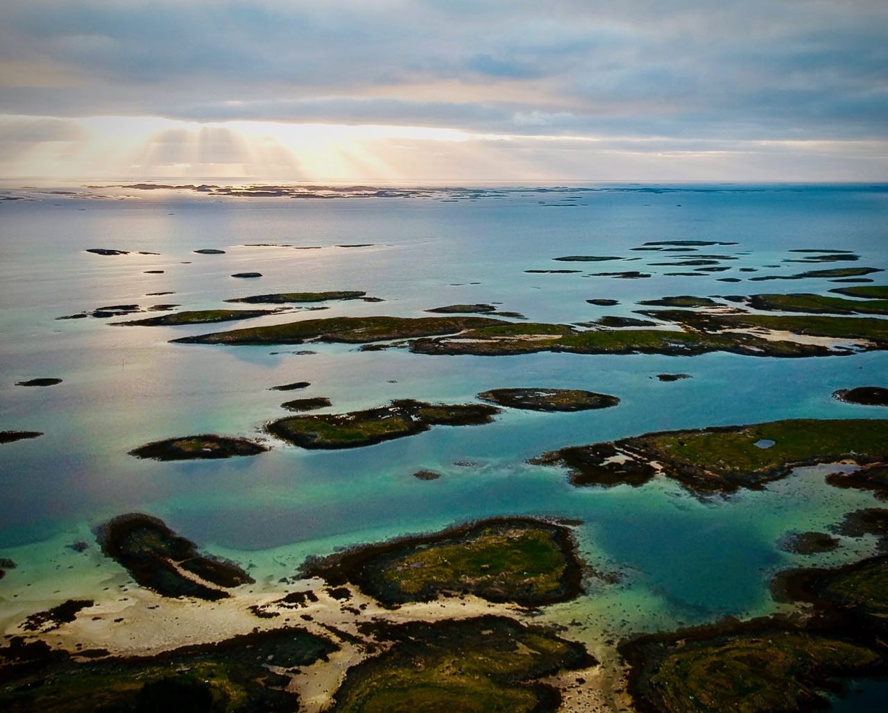 Vegaøyene solnedgang