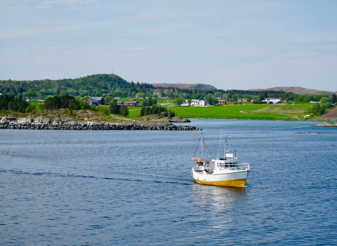 Approaching the ferry dock at Skei, Leka