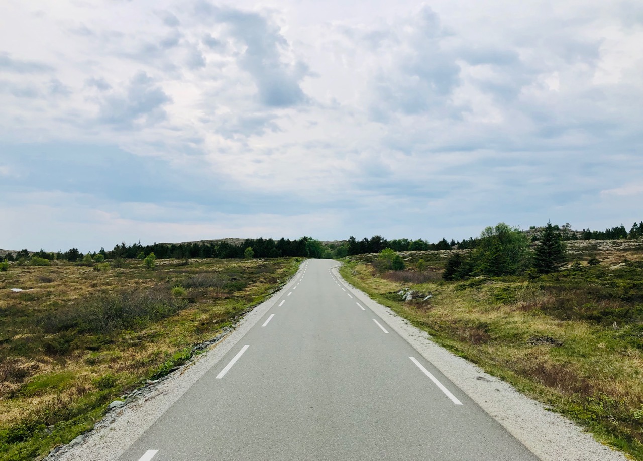 Biking on Leka coastal landscape