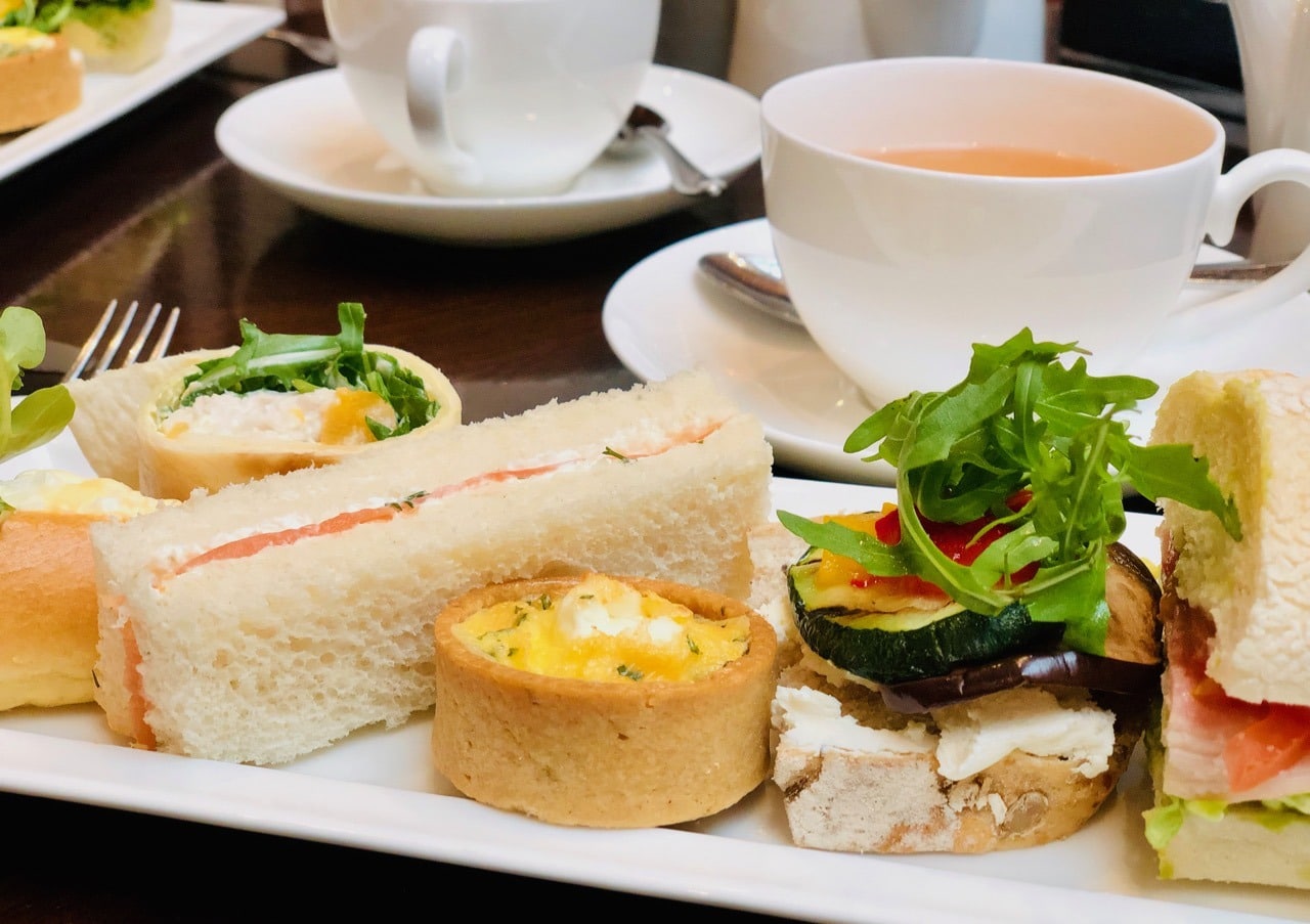 Review Afternoon Tea Sandwiches and Savoury Peacock Alley Waldorf Astoria Edinburgh