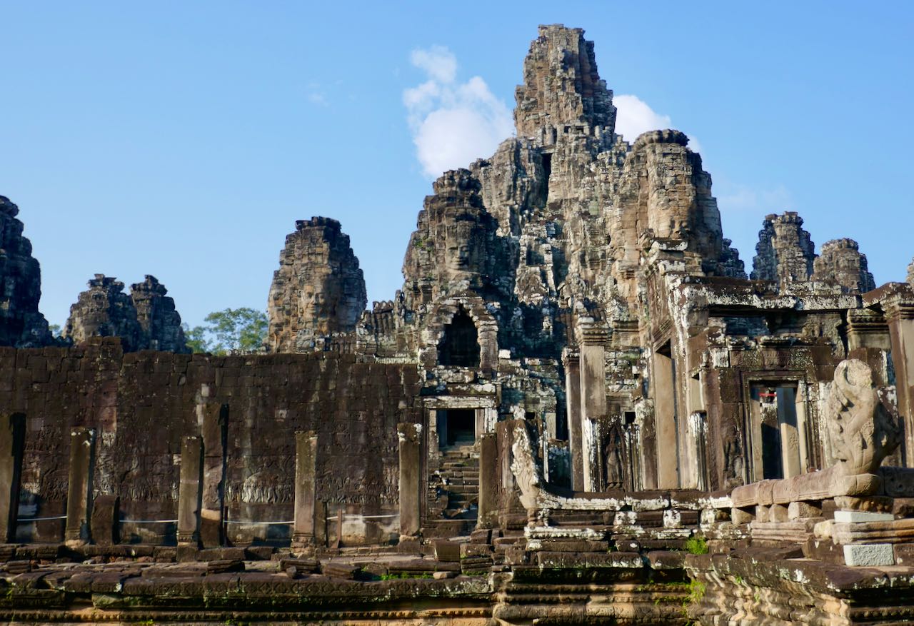 Bayon Temple i Angkor Wat Siem Reap Kambodsja
