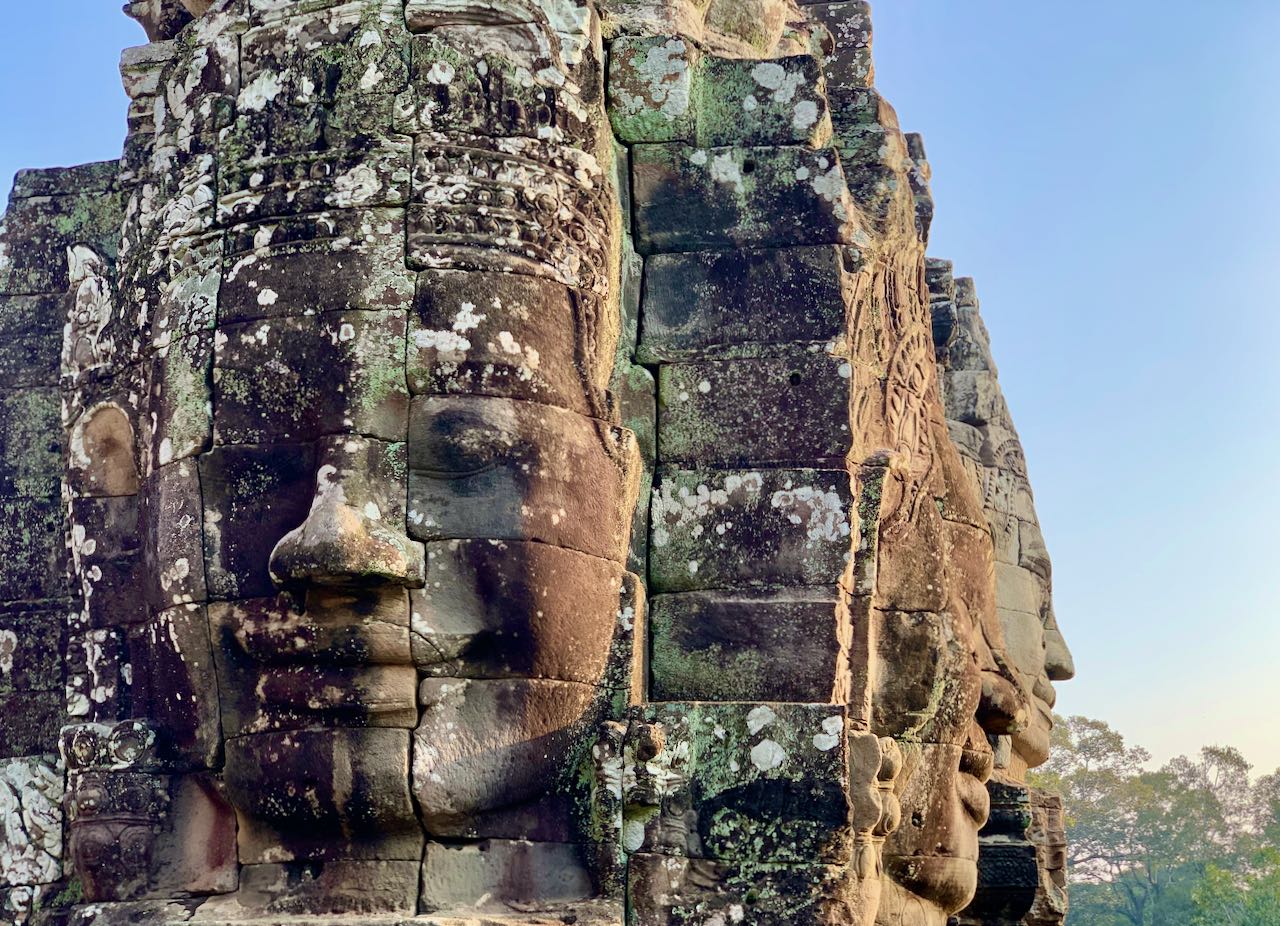 Bayon Temple i Angkor Wat Siem Reap Kambodsja