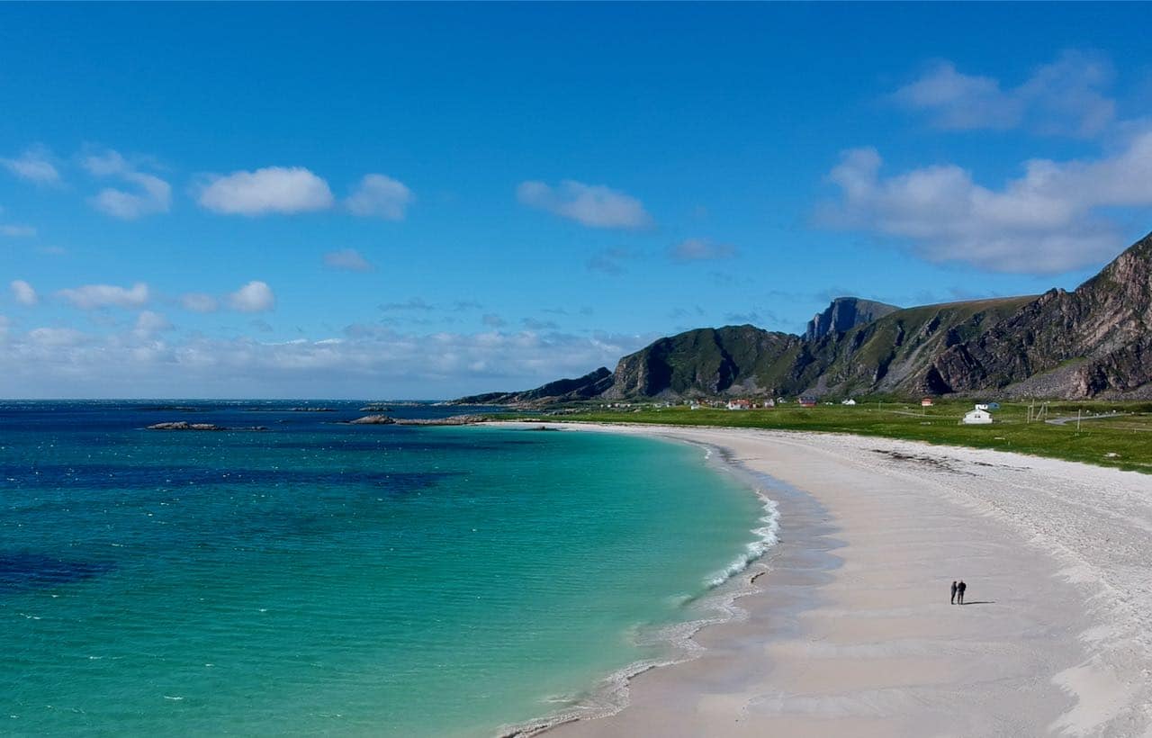 norwegian scenic route andøya view of beach and mountain