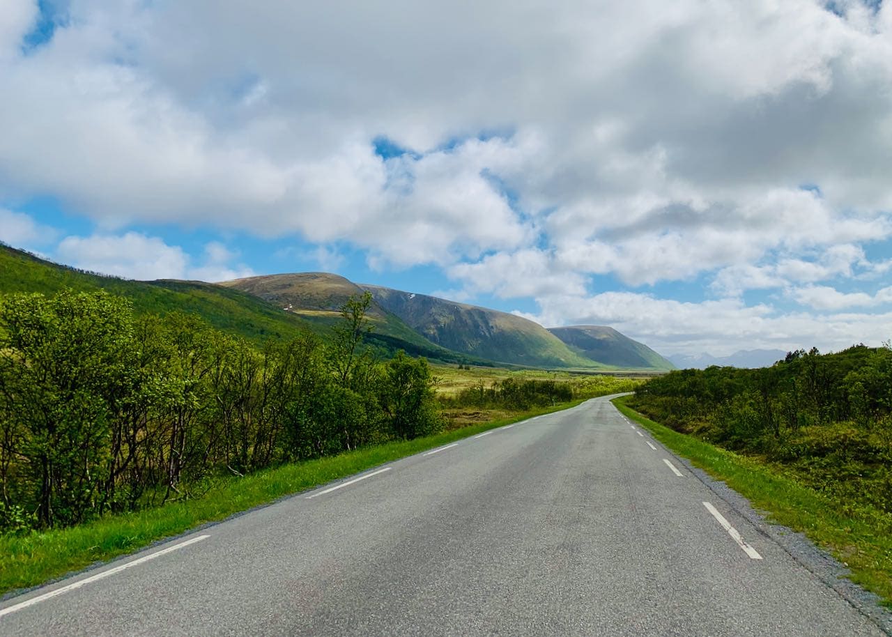 norwegian scenic route andøya view of road and mountain