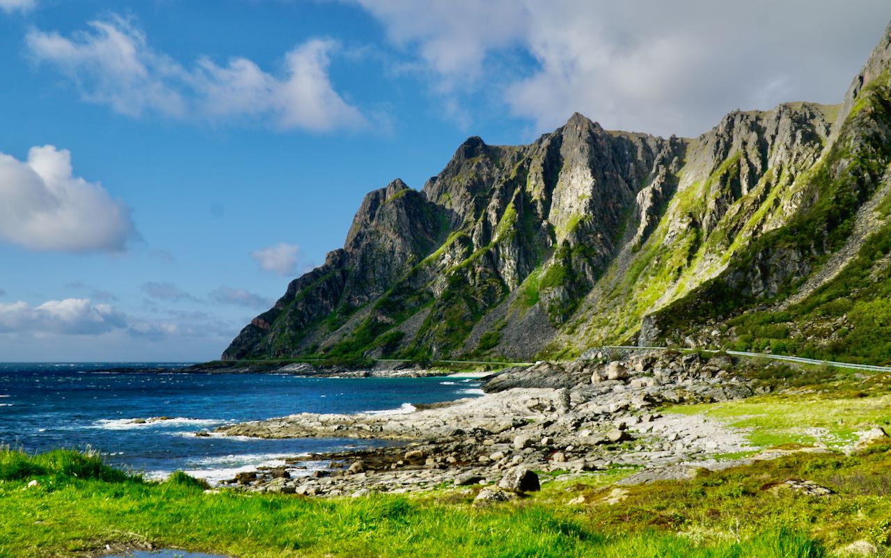norwegian scenic route andøya view of road and mountain