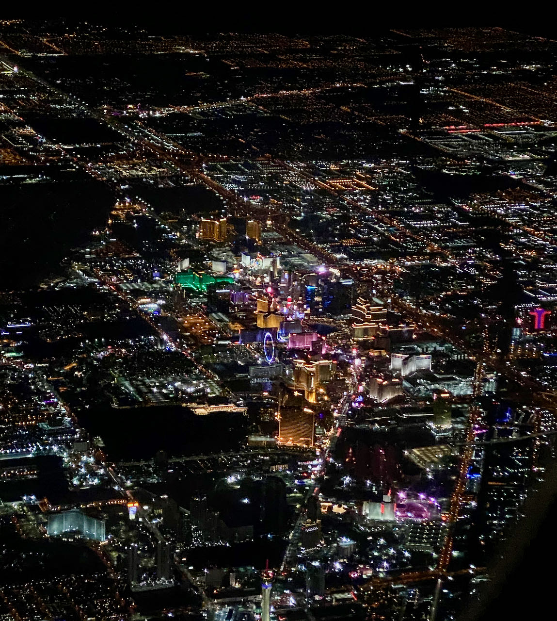 Las Vegas from plane aerial view