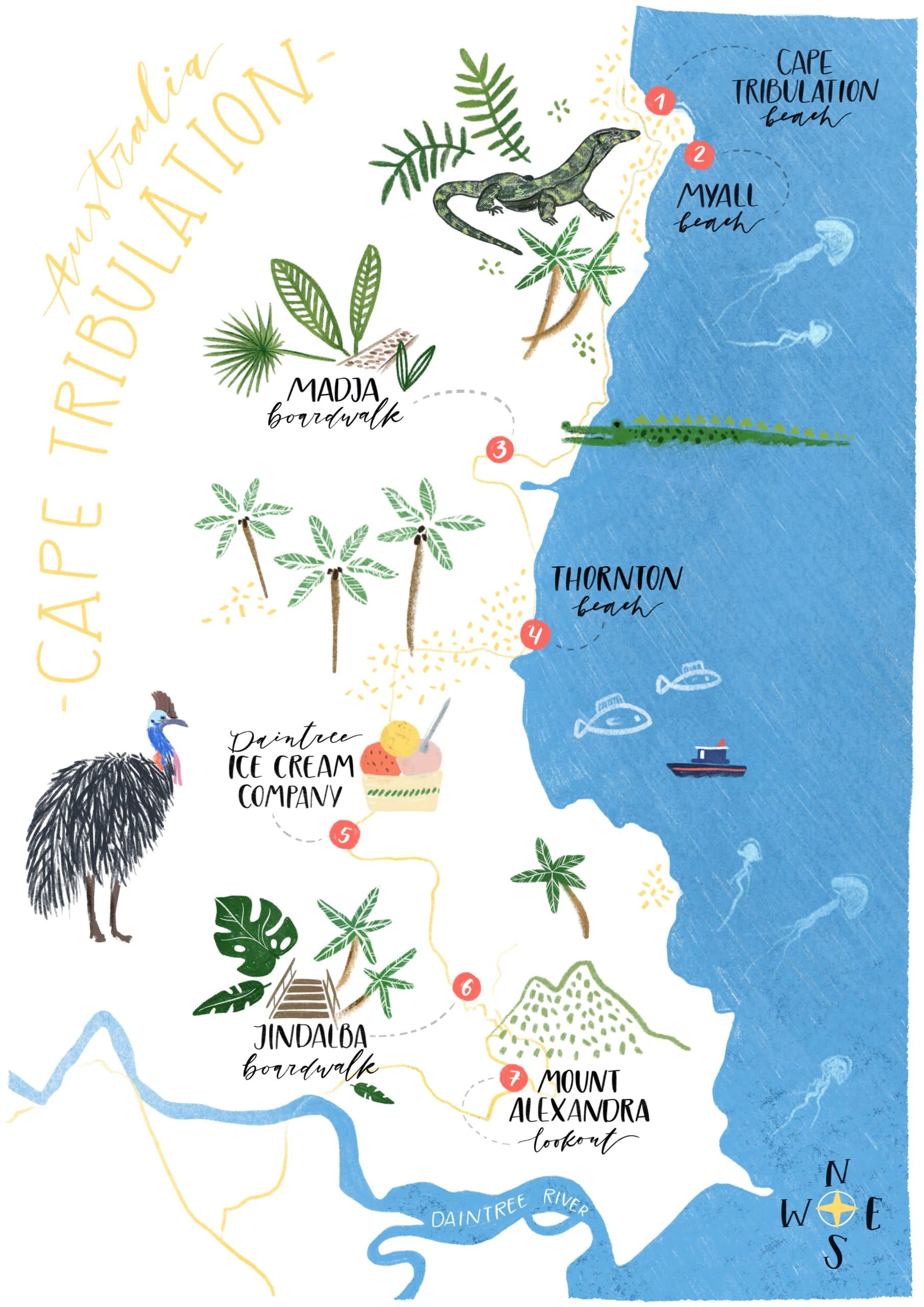 Map for Self-drive day trip Cape tribulation