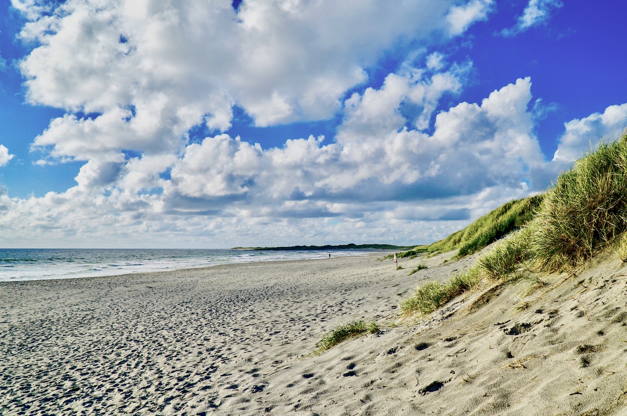 JÆREN (Norwegian Scenic Route Jæren): Orrestranda beach has plenty of space for sun lovers.